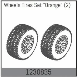 Absima Wheel Set 110x45mm - Orange (2)
