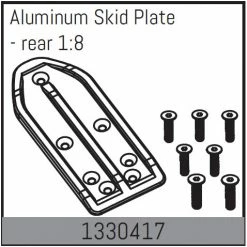 Absima Aluminum Skid Plate - Rear 1:8