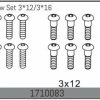 Absima Button Head Screw Set 3*12/3*16