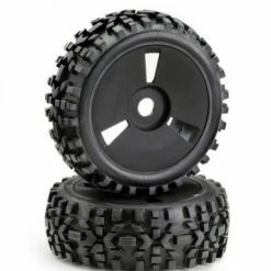 Absima Dirt 1:8 Buggy Tyres Pre Mounted On Black Wheels (2)