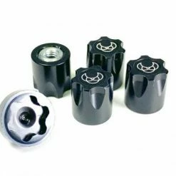 Absima 1:10 Alu. Hub Nut M4 Black (4)