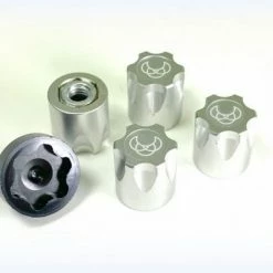Absima 1:10 Alu. Hub Nut M4 Silver (4)